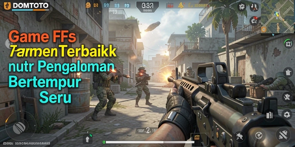 Screenshot gameplay DOMTOTO menunjukkan aksi pertempuran yang mendebarkan.