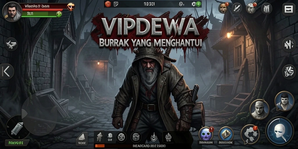 Screenshot gameplay yang menampilkan suasana seram dan misterius.