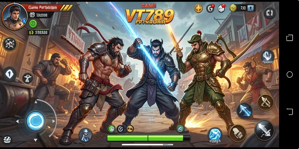 Tangkapan layar utama VT789 menampilkan aksi pertarungan yang mendebarkan.